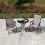 Living And Home Set of 2 Metallic-Frame Fabric Foldable Chairs 1