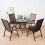 Living And Home Set of 2 Metallic-Frame Fabric Foldable Chairs 8
