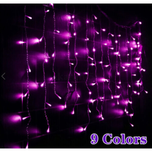 (Yellow	) 3.5M Droop icicle string LED FairyLight Xmas Decor 2