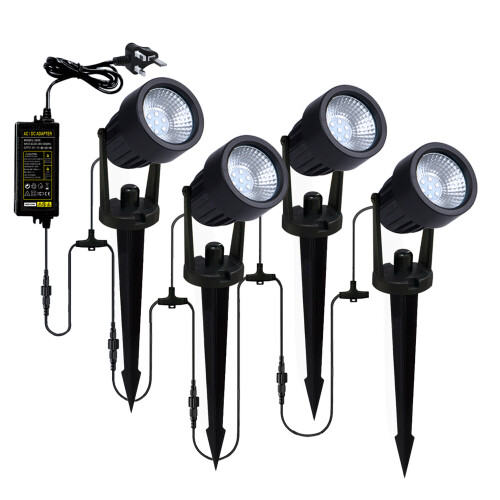 (Spike Light) Litecraft Sitka 4 Pack 3 Watt Outdoor Lighting Kit