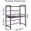 3 Tiers Expandable Microwave Oven Rack with 6 Hooks Kitchen Storage Organiser 4