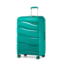 (Blue, 24 inch) One Or Four Pieces Lightweight PP Hard Shell Suitcase With TSA Lock