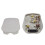 White 13A Plug Top with 3A Fuse and Strap Cord Grip 2
