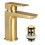 Curve Brushed Brass Basin Mono Mixer Tap & Waste 1