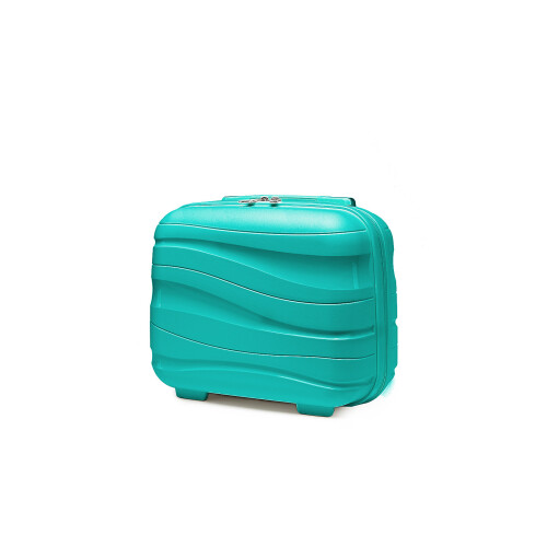 (Blue, 14 inch) One Or Four Pieces Lightweight PP Hard Shell Suitcase With TSA Lock