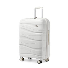 (White, 20 inch) One Or Four Pieces Lightweight PP Hard Shell Suitcase With TSA Lock
