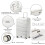 (White, 24 inch) One Or Four Pieces Lightweight PP Hard Shell Suitcase With TSA Lock 6