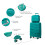 (Blue, 14/20 inch) One Or Four Pieces Lightweight PP Hard Shell Suitcase With TSA Lock 5