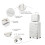 (White, 14/20 inch) One Or Four Pieces Lightweight PP Hard Shell Suitcase With TSA Lock 5
