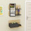 (Dark Grey & Oak) Alloro Dresuar with Drawer and Mirror 2