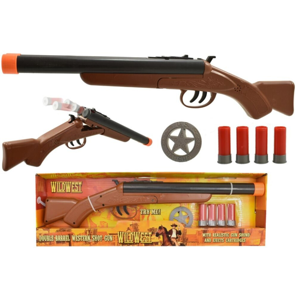 Wild West Double Barrel Shot Gun With Realistic Sound