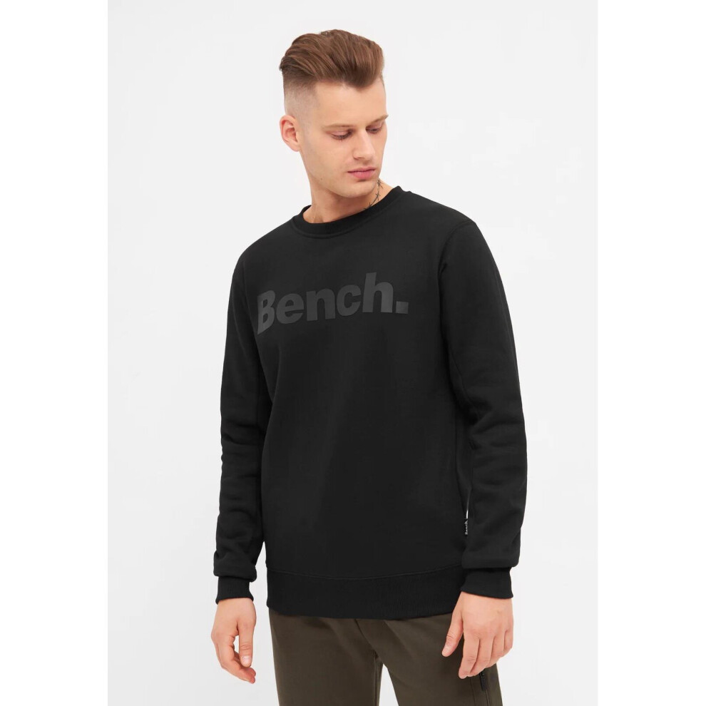 (Black - LALOND, L) Mens Sweatshirts Crew Neck Pullover Jumper Top