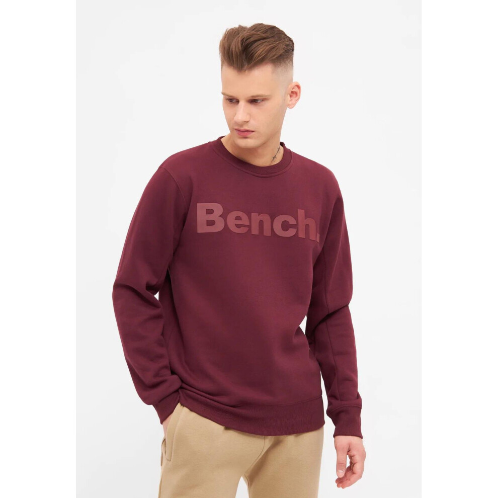 (Burgandy - LALOND, M) Mens Sweatshirts Crew Neck Pullover Jumper Top