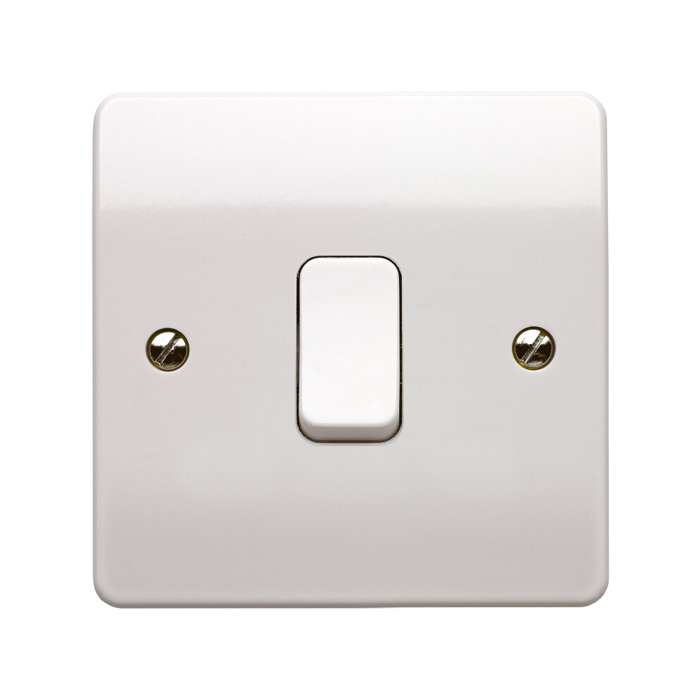 Mk K4870whi Light Switch 1 Gang 1 Way Sp 10 Amp 5017490223272