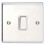 Deta SD1203CHW Light Switch 1G 2 Way 10Amp Polished Chrome White Insert 1