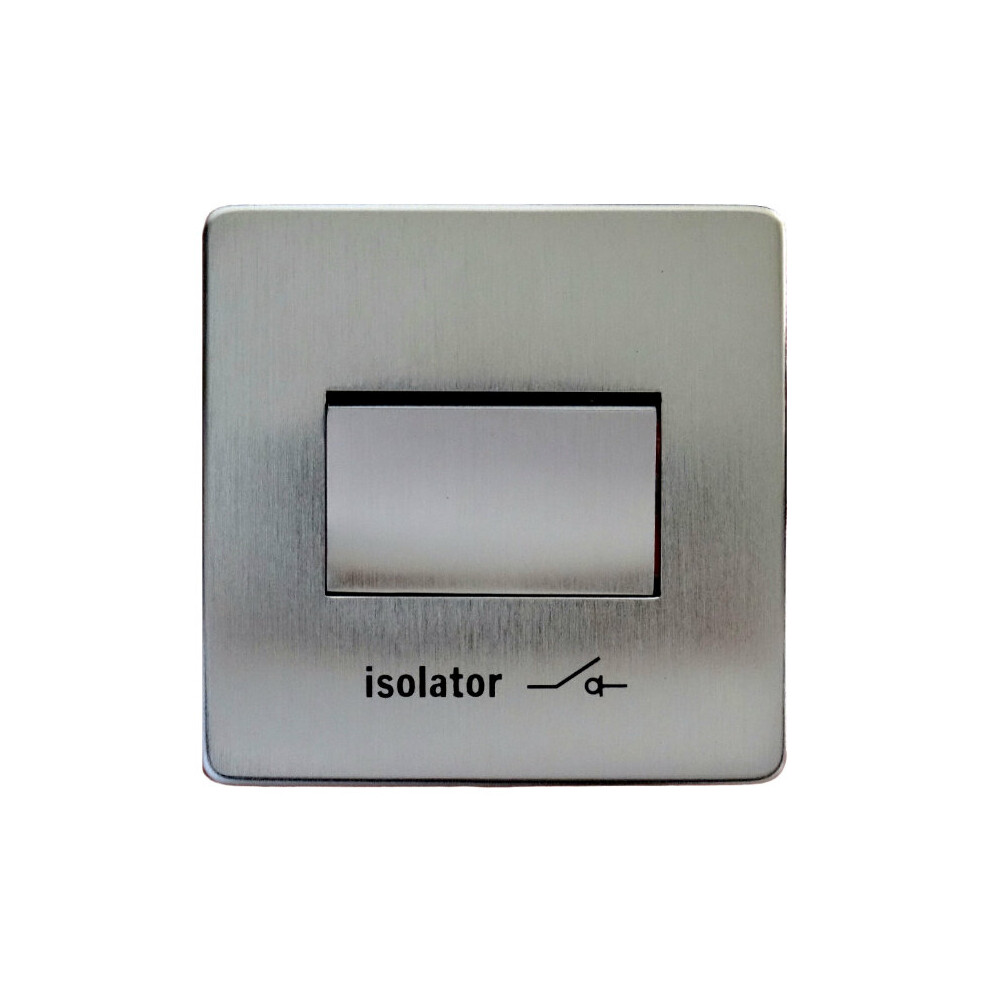 Crabtree 7017/Sc Platinum Screwless Fan Isolator Switch 3 Pole 6 Amp - Satin Chrome 5017399311537