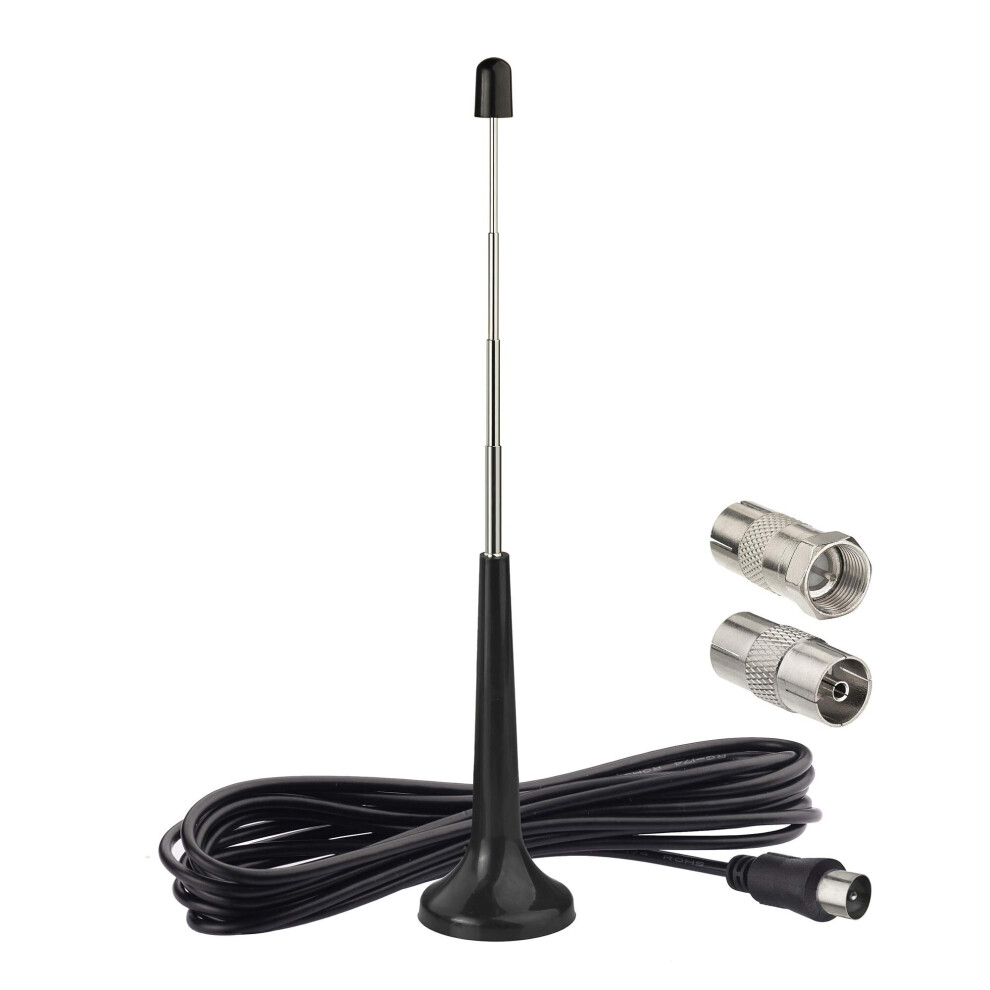Dab Fm Radio Antenna Telescopic With Base And 3M Extension Cord 9068322255592