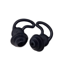 (Black) Noise Cancelling Ear Plugs Silicone Sleeping Swimming Travel Earbuds Earplugs