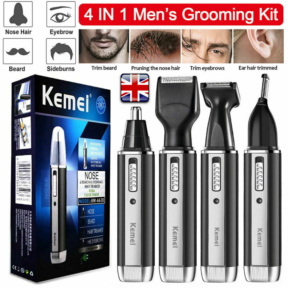 4 In1 Rechargeable Hair Beard Eyebrow Ear Nose Shaver Trimmer Electric