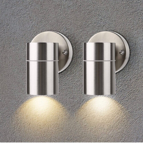 2pcs Packs Modern Down Stainless Steel Outdoor Wall Lights