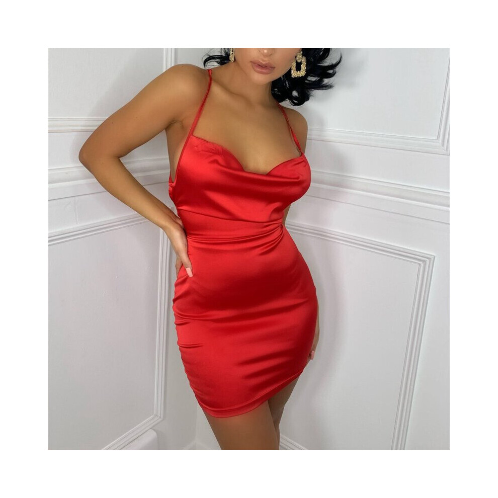 Sexy Backless Criss Cross Bandage Sheath Dress Women Party Club Nightwear Spaghetti Strap Mini Dresses Vestidos on OnBuy