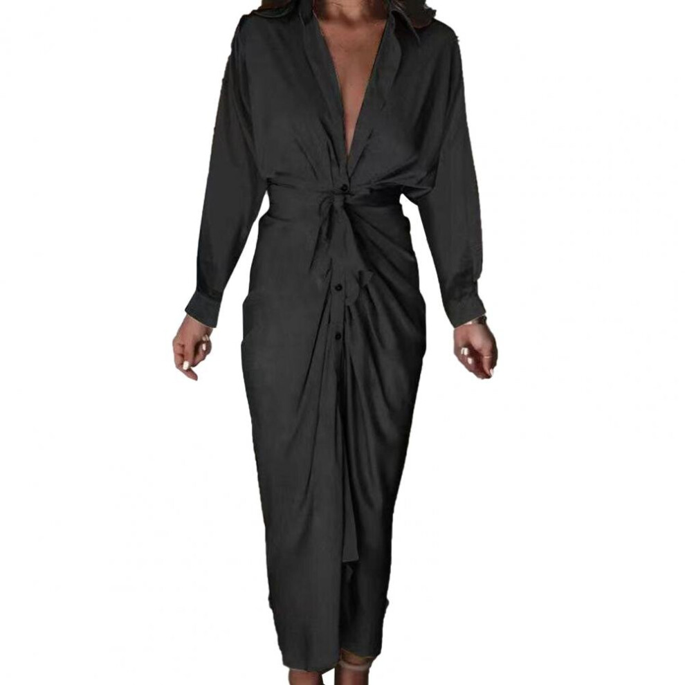 Long Shirt Dress for Women Long Sleeve Maxi Dress Women Sexy Single-breasted Long Dress Party Dress Vestidos femme-image-OPC-PBQC8WS-NEW