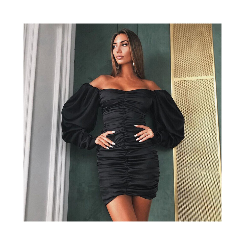 Chicology Off Shoulder Long Sleeve Lady Mini Dress Autumn Winter Party Club Bodycon Christmas Birthday Sexy Clothes-image-OPC-PBQC9XQ-NEW
