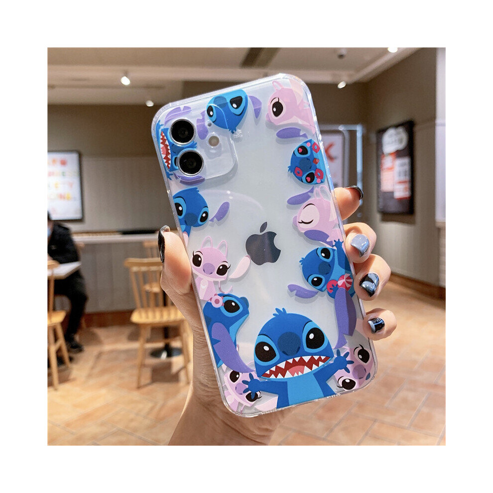 (iPhone XR, A) New Kawaii Stitch Cartoon for iPhone Case Cover