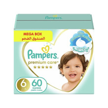 Pampers Premium Care Softest Best Skin Protection Diapers, Size 6, For 13+ Kg Baby, Pack of 60's