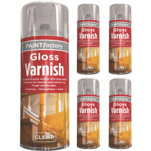 5 X 400MLGloss Spray Varnish for Interior & Exterior for All Purpose