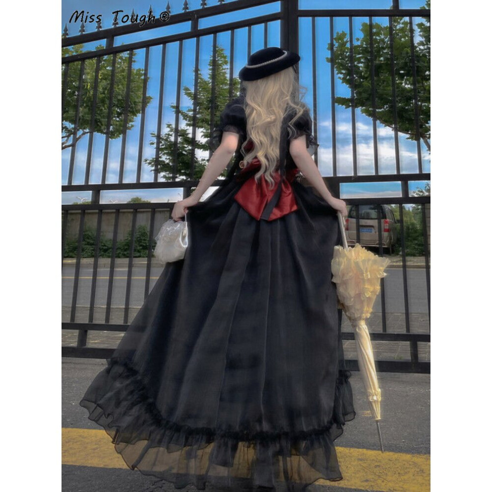 Vintage Dresses Women Gothic Retro Evening Party Midi Dresses Sweet Princess Fairy Dress Summer-image-OPC-PBQCGJG-NEW