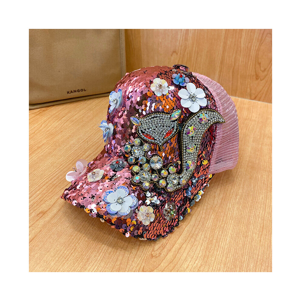 Sequins Cap Outdoor Leisure Beads Baseball Caps Adjustable Hip Hop hat Women Diamond inlay Caps Decoration Light-image-OPC-PBQCKF8-NEW
