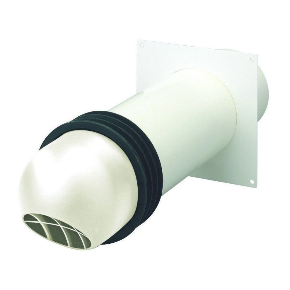 Domus 2647W High Rise Through Wall Duct Installation Kit (150mm) White