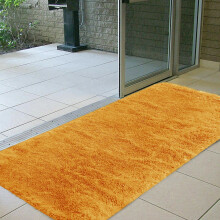 (Ochre, 60 x 110 cm) Soft Shaggy Fluffy Rug Livingroom Bedroom Floor Area Carpets Bath & Door Mats
