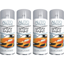 4 x 250ml Clear Lacquer spray paint Tough Bodywork Auto