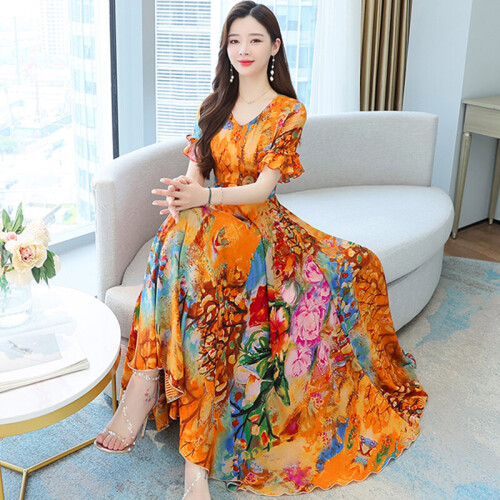 Summer Casual Boho Beach Vacation Long Dress Bodycon Party Maxi
