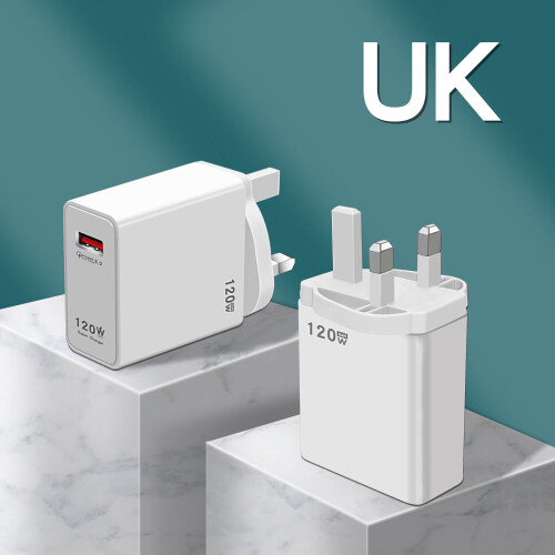 120W Super Fast Charging British Standard Charger Extreme Charging Head