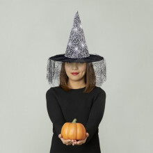 Non Hat Woven Pointed Props Adult Witch Hat Hat Decorative Halloween Hat Baseball Caps Blessed Headband Plain Trucker Cap
