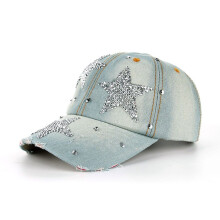 High JoyMay Hat Cap Leisure Cross Cap Rhinestones STAR Jean Cotton CAPS Baseball Cap B215