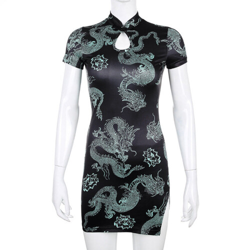 Short hot sale qipao dress