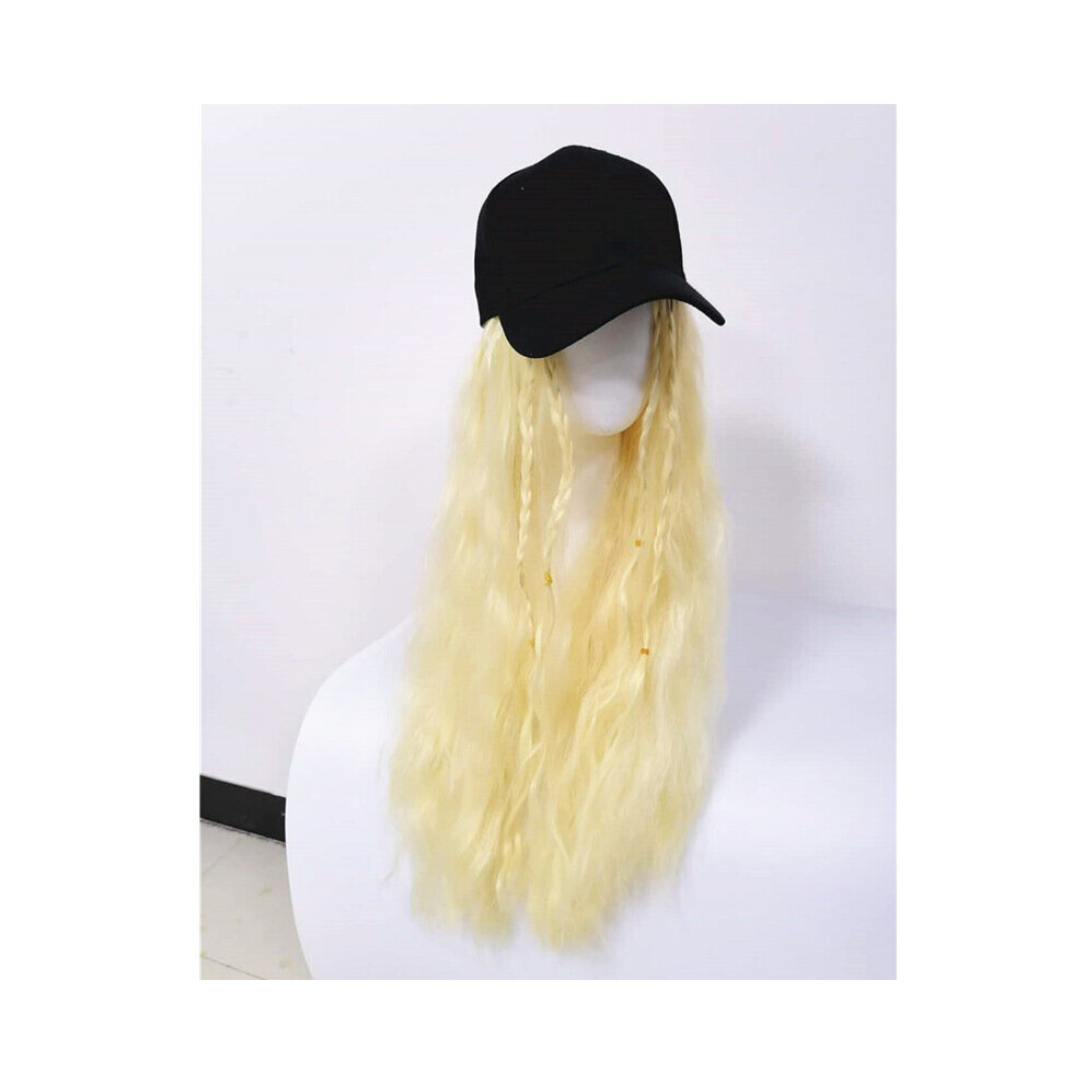 Baseball Cap Hat And Light Wig Long Curly Hair Hat-image-OPC-PBQCWXT-NEW