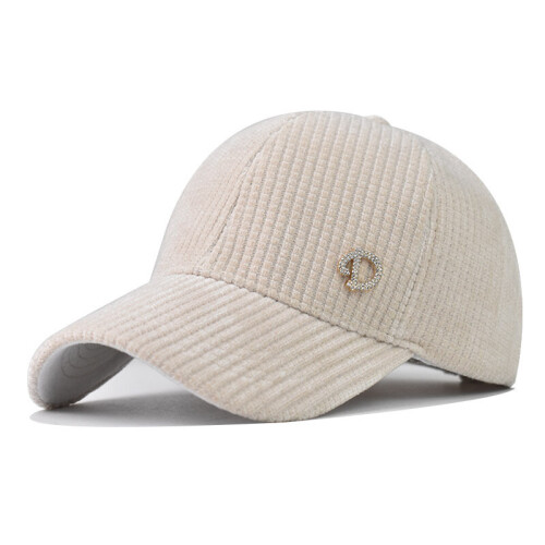 Outdoor Sport Female Hat Corduroy Thick Baseballcap Letter D Diamond ...