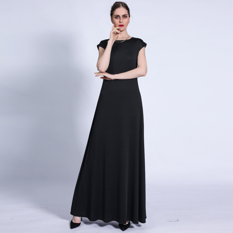 Muslim Women Lady Long Maxi Dress Sleeveless Underdress Slim Arabic Abaya Robe Ramadan Kaftan Dubai Clothing Middle East-image-OPC-PBQD26T-NEW