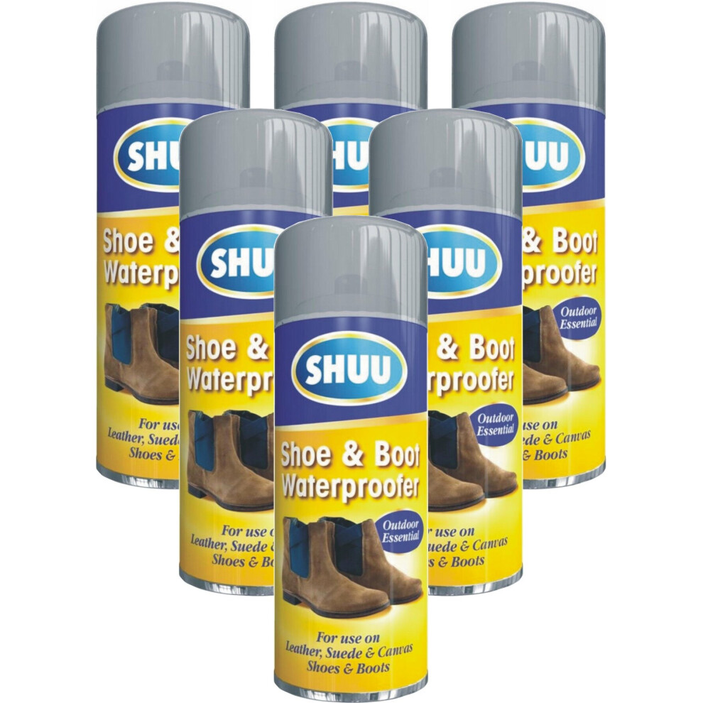 6 x 300ml Sho, Boot Cleaner Spray For Leather Fabric Canvas Protect