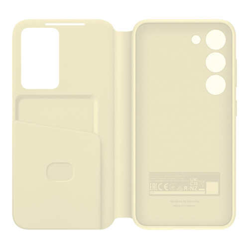 Samsung Smart Clear View Cover Case for Samsung S23 Plus, Cream (Original) 1