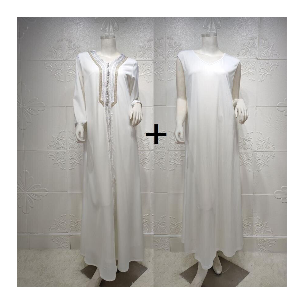Newest Two Pieces Muslim dress Djellaba Muslim Robe Sets abaya syari female Evening Gown abaya Worship Service abayas-image-OPC-PBQDMXT-NEW
