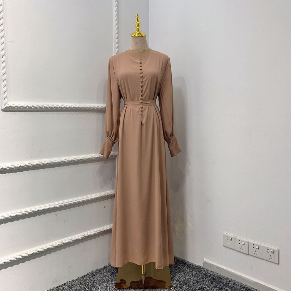 muslim hijab dress solid chiffon beaded abayas for women dresses dubai abaya Islam kaftan robe musulmane longue-image-OPC-PBQDKWF-NEW