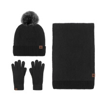 Sciarpa Cappello Set Sciarpa e Guanti Donna Cappelli Invernali 3 Pezzi Scaldacollo E Guanti