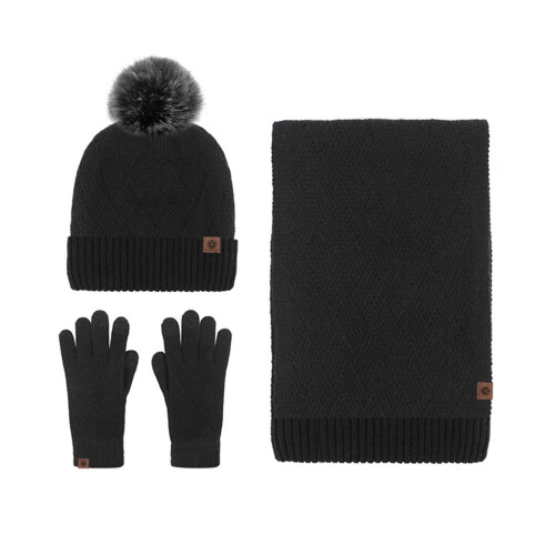 Sciarpa Cappello Set Sciarpa e Guanti Donna Cappelli Invernali 3 Pezzi Scaldacollo E Guanti