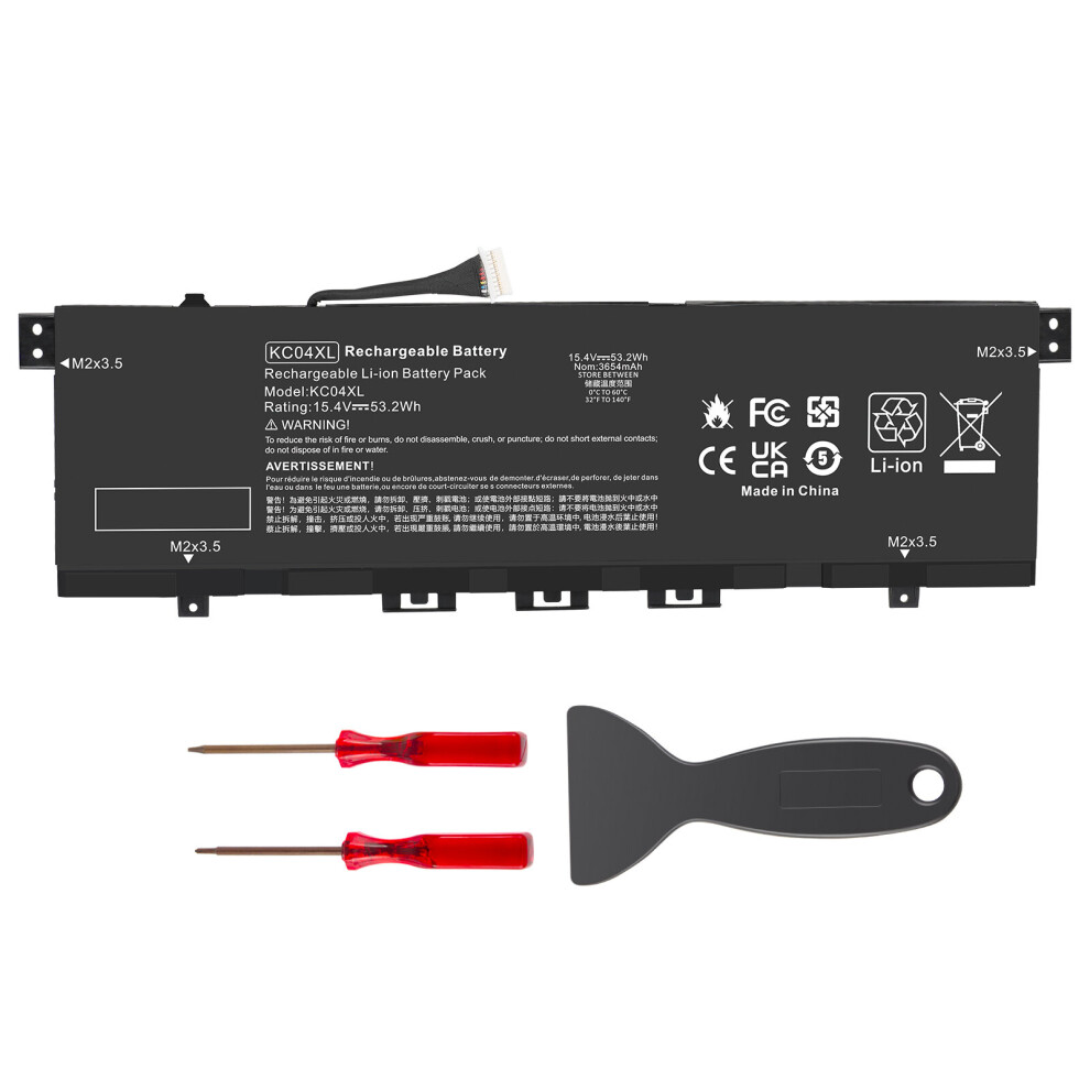 Kc04xl Battery For Hp Envy X360 13-Ag 13Z-Ag 13M-Ag 13-Ar 13-Ah 13-Aq 13M-Aq 13T-Aq 13-Ah0051wm L08496-855 L08544-1C1 L08544-2B1 15.4V 53.2Wh 4Cell 6901489029008